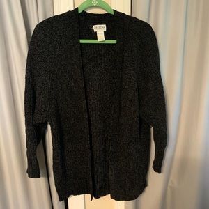 Chenille black cardigan